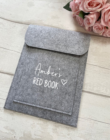 Personalised Baby's Red Book Cover
