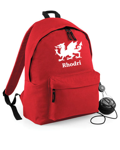 Welsh Dragon Personalised Backpack