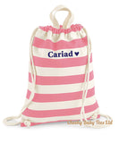Cariad Welsh Drawstring Beach Bag