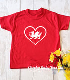 Welsh Dragon Heart Kids' T-Shirt
