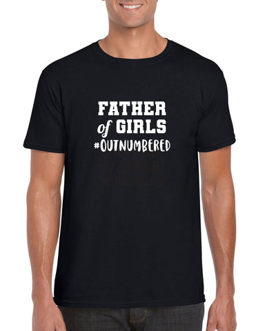 Father of Girls OUTNUMBERED Men's T Shirt
