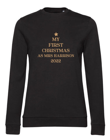 My First Christmas as Mrs Personalised' Sweatshirt