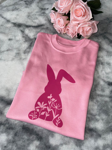 Floral Bunny Girls' Easter T-Shirt
