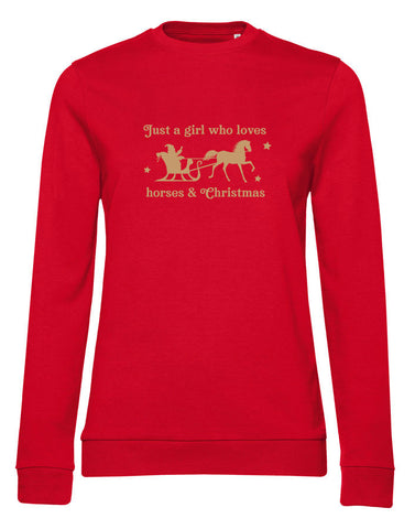 Just a Girl Who Loves Horses & Xmas Ladies' Sweater