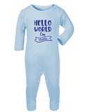 Hello World I'm Personalised Sleepsuit