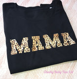 MAMA Leopard Print Women's T Shirt