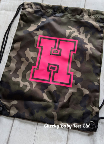 Neon Initial Camouflage Swimming Bag