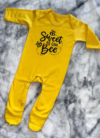 Sweet as Can Bee Baby Sleepsuit