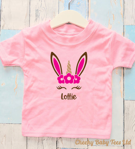 Unicorn Bunny Personalised T-Shirt