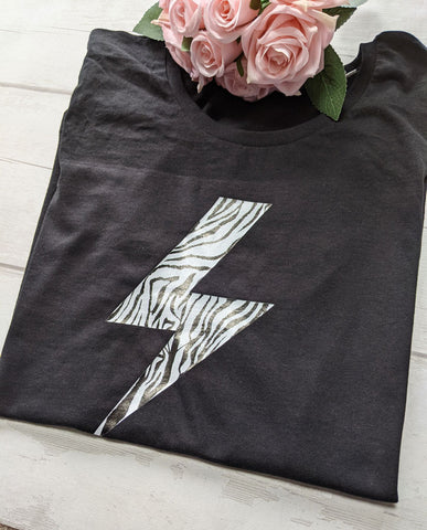 Zebra Lightning Bolt Women's T Shirt