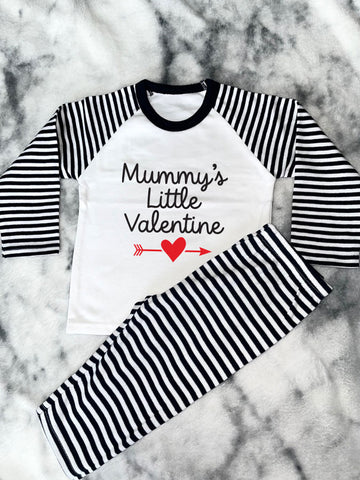 Mummy's Little Valentine Striped Pyjamas