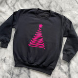 Neon Christmas Tree Kids' Sweatshirt
