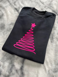 Neon Christmas Tree Kids' Sweatshirt