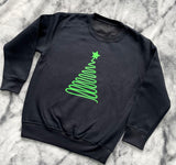 Neon Christmas Tree Kids' Sweatshirt