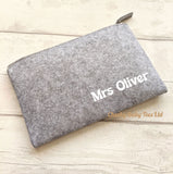 Personalised Felt Teacher Pencil Case