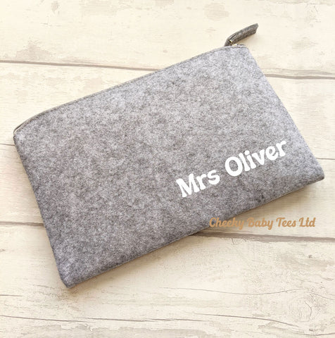 Personalised Felt Teacher Pencil Case