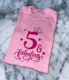 5 & Fabulous 5th Birthday T-Shirt