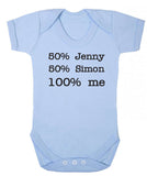 Personalised 50 percent Mummy/Daddy Babygrow