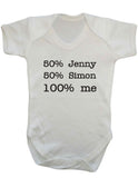 Personalised 50 percent Mummy/Daddy Babygrow