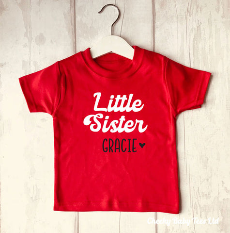 Personalised Little Sister T-Shirt