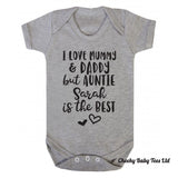 Personalised Auntie is the Best Babygrow