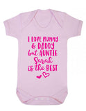 Personalised Auntie is the Best Babygrow