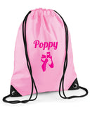 Personalised Ballet Kit Drawstring Bag