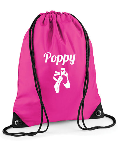 Personalised Ballet Kit Drawstring Bag