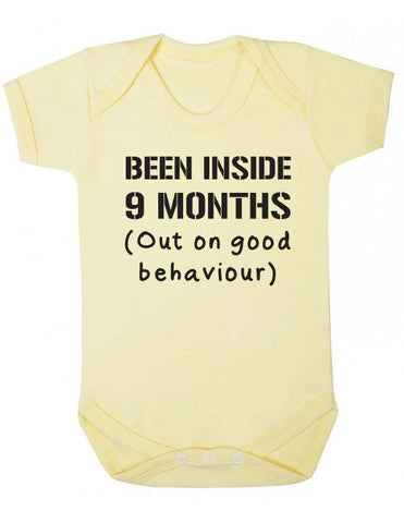 Been Inside 9 Months Funny Babygrow