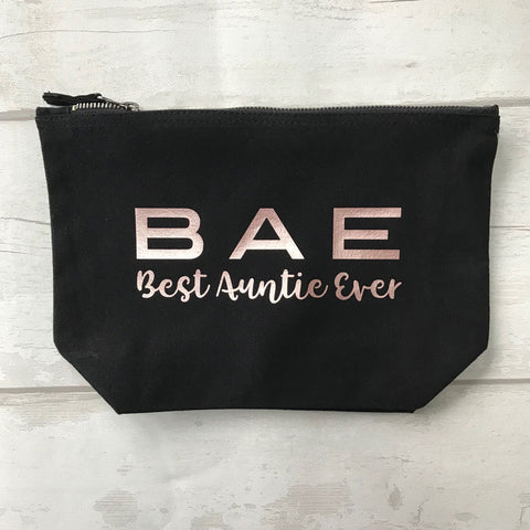 Best Auntie Ever BAE MakeUp Bag