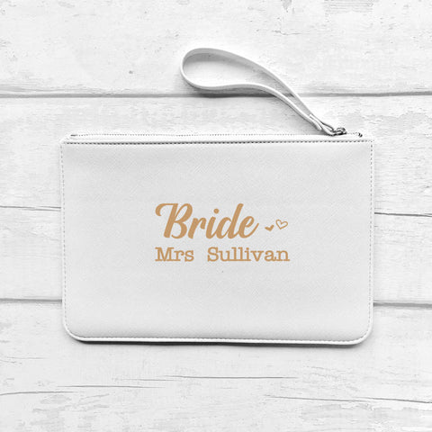 Bride Personalised Clutch Bag