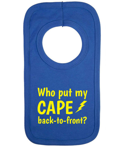 Cape Back To Front Baby Bib