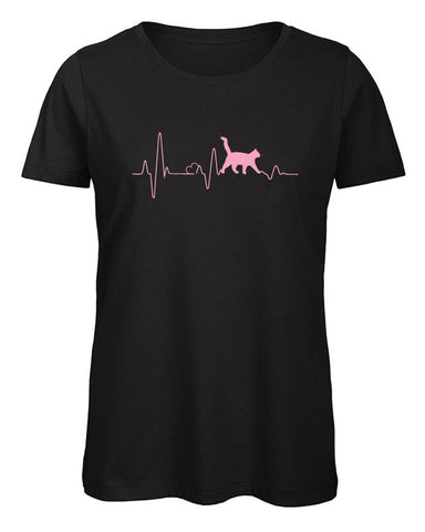 Cat Pulse Heartbeat Women's T Shirt