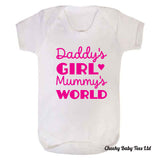 Daddy's Girl Mummy's World Baby Grow