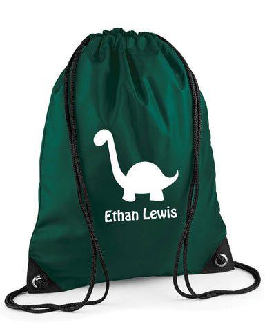 Personalised Dinosaur Swimming Bag CheekyBabyTees Ltd