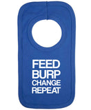 Feed Burp Change Repeat Funny Bib