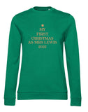 My First Christmas as Mrs Personalised' Sweatshirt