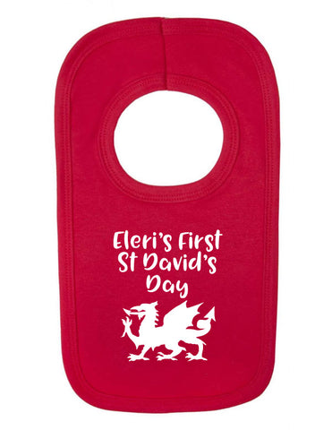 Personalised 1st St David's Day Bib