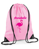 Personalised Flamingo Swimming Bag