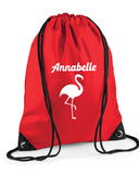 Personalised Flamingo Swimming Bag