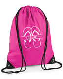 Personalised Flip Flop Drawstring Bag