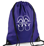 Personalised Flip Flop Drawstring Bag