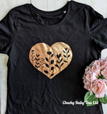 Floral Heart Ladies' T Shirt
