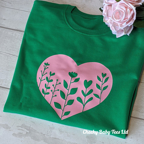 Floral Heart Women's Sweatshirt