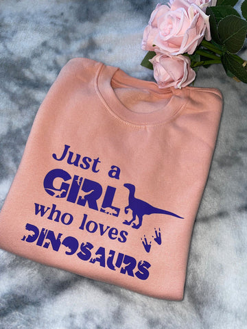 Just a Girl Who Loves Dinosaurs Sweatshirt