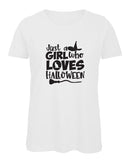 Girl Who Loves Halloween Ladies' T Shirt