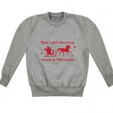 Girl Who Loves Horses & Xmas Kids' Sweatshirt