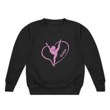 Gymnast Heart Personalised Girls' Sweatshirt