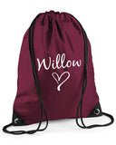 Personalised Heart Swimming Bag