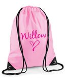 Personalised Heart Swimming Bag